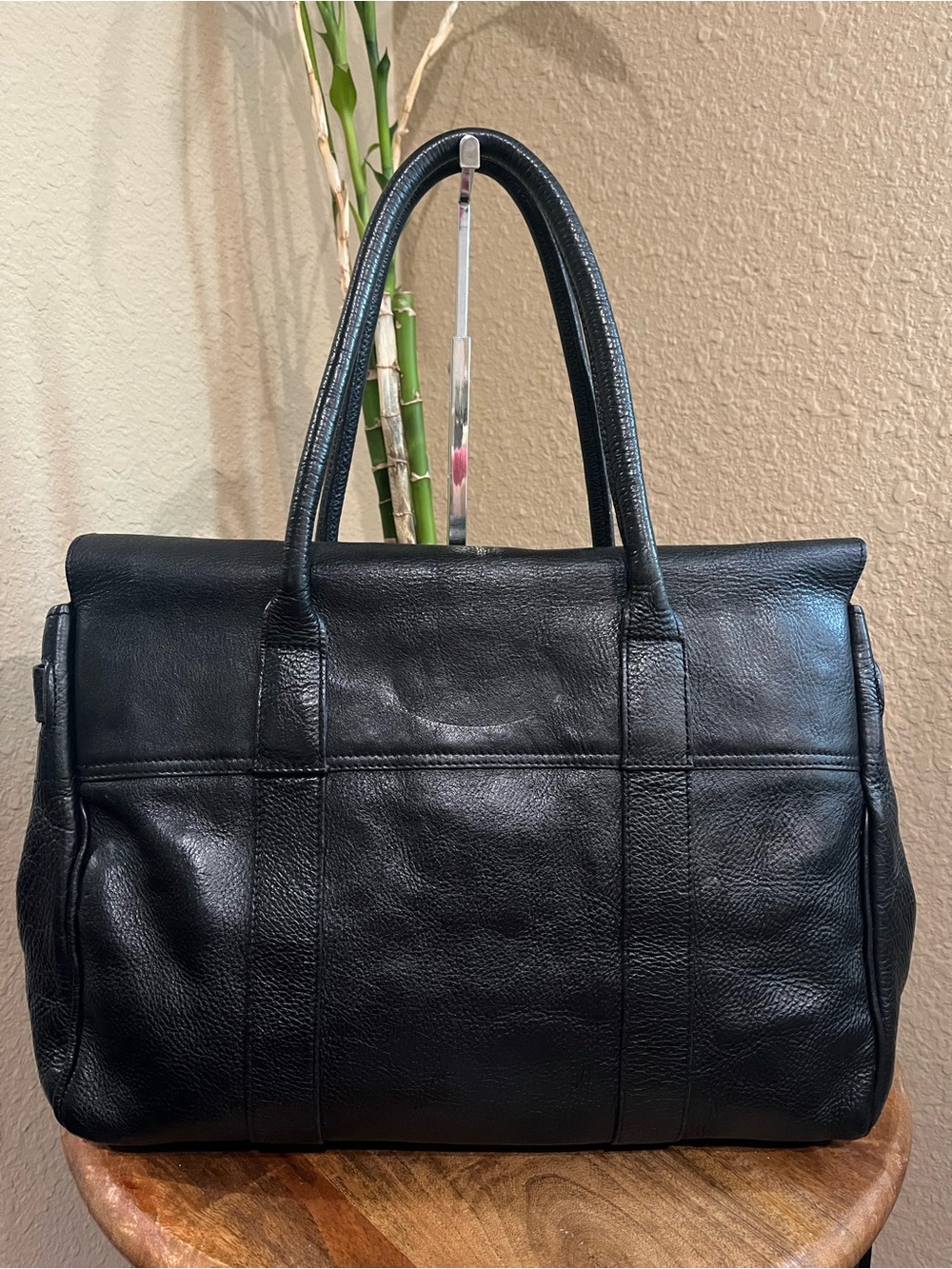 MULBERRY BLACK NVT LEATHER BAYSWATER - Picture 2 of 16